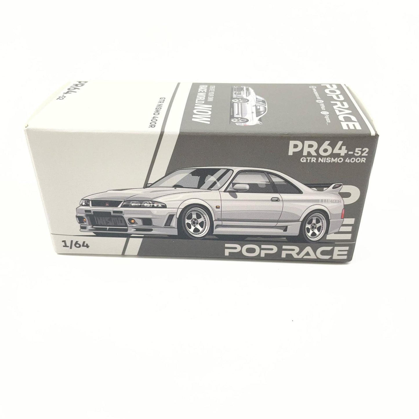 POP RACE 1/64 NISSAN GT-R R33 NISMO 400R - WHITE【尾張小牧店】