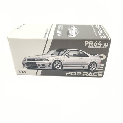 POP RACE 1/64 NISSAN GT-R R33 NISMO 400R - WHITE【尾張小牧店】