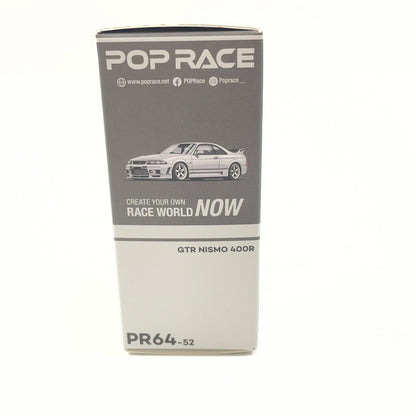 POP RACE 1/64 NISSAN GT-R R33 NISMO 400R - WHITE【尾張小牧店】
