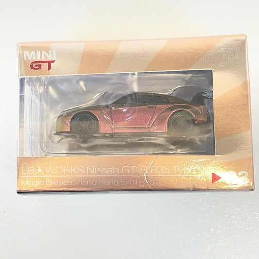 LB★WORKS 日産 GT-R R35 タイプ1 リアウイング バージョン1 マジックブロンズ (右ハンドル) (ミニカー)【尾張小牧店】