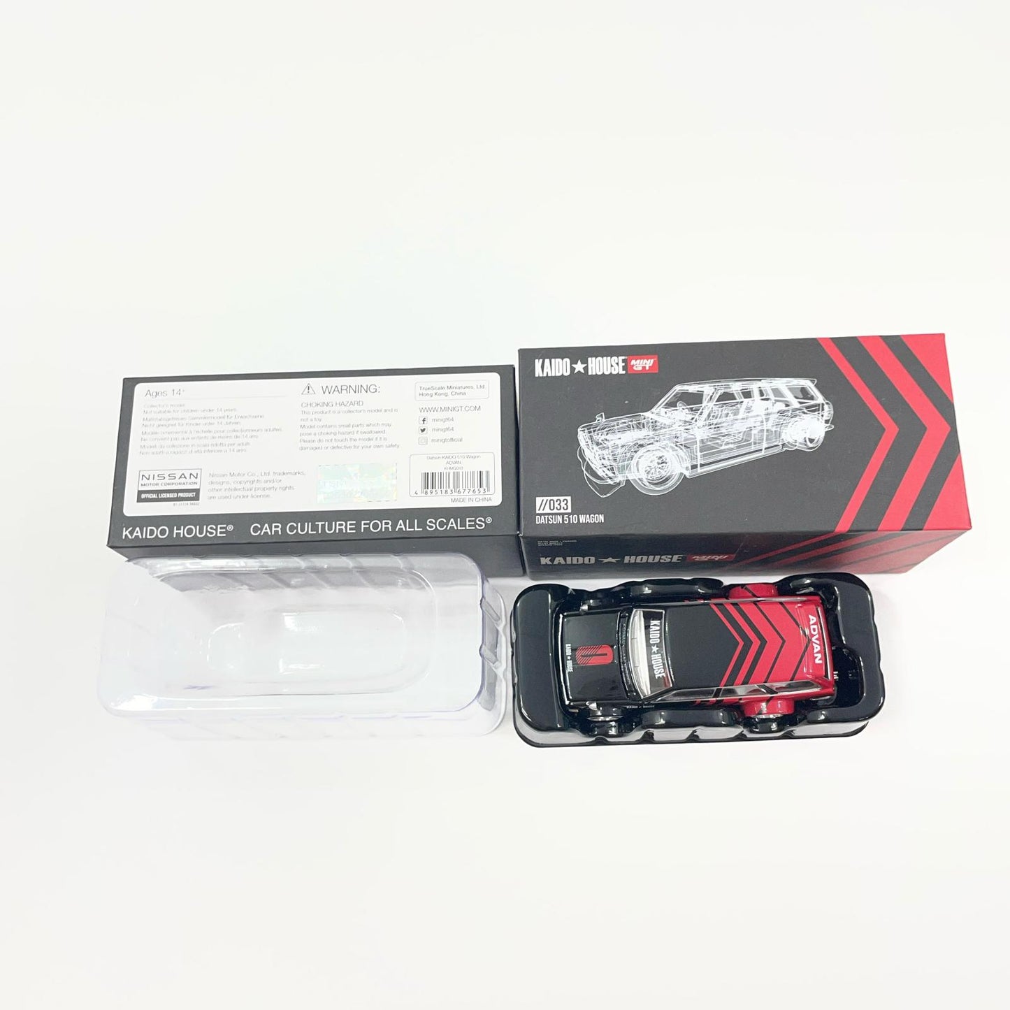 MINI GT KHMG033 ダットサン 510 ワゴン ADVAN KAIDO【尾張小牧店】