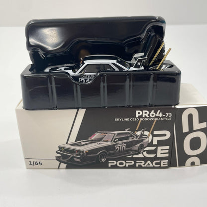 POP RACE 1/64 SKYLINE C210 BOSOZOKU STYLE MATT BLACK【尾張小牧店】