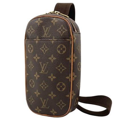 【中古】LOUIS VUITTON | ルイ・ヴィトン ポシェットガンジュ モノグラム ボディバッグ M51870 ブラウン【尾張小牧店】