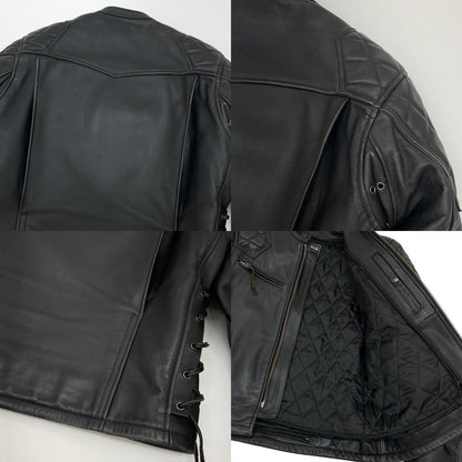 【中古】KADOYA | カドヤ EVO/ﾊﾟﾃﾞｯﾄﾞ ライダースジャケット ブラック サイズ：L【尾張小牧店】