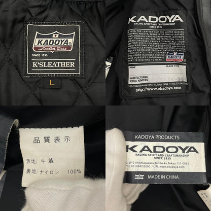 【中古】KADOYA | カドヤ EVO/ﾊﾟﾃﾞｯﾄﾞ ライダースジャケット ブラック サイズ：L【尾張小牧店】