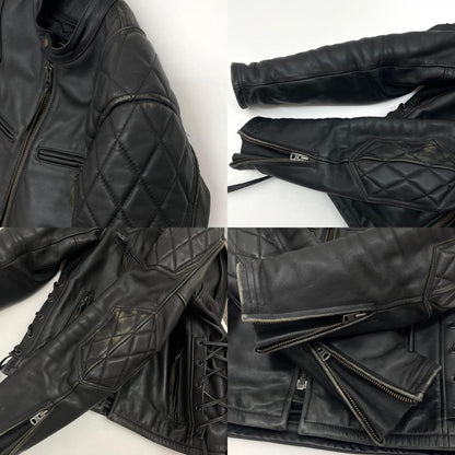 【中古】KADOYA | カドヤ EVO/ﾊﾟﾃﾞｯﾄﾞ ライダースジャケット ブラック サイズ：L【尾張小牧店】
