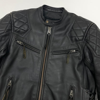 【中古】KADOYA | カドヤ EVO/ﾊﾟﾃﾞｯﾄﾞ ライダースジャケット ブラック サイズ：L【尾張小牧店】