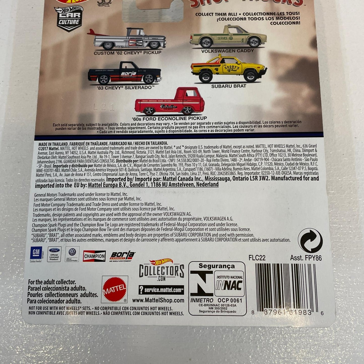 ホットウィール 50周年記念 カーカルチャーショップ トラック 83年式 シボレー シルバラード【尾張小牧店】