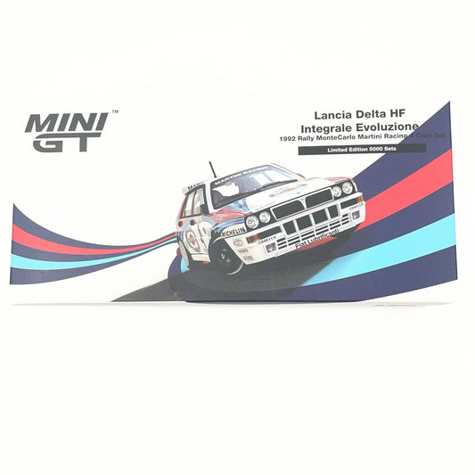 MINI GT MGTS0002 ランチア デルタ HF インテグラーレ エボルツィオーネモンテカルロラリー 1992 マルティニレーシング(左ハンドル)4台セット 【MGTS0002】【尾張小牧店】