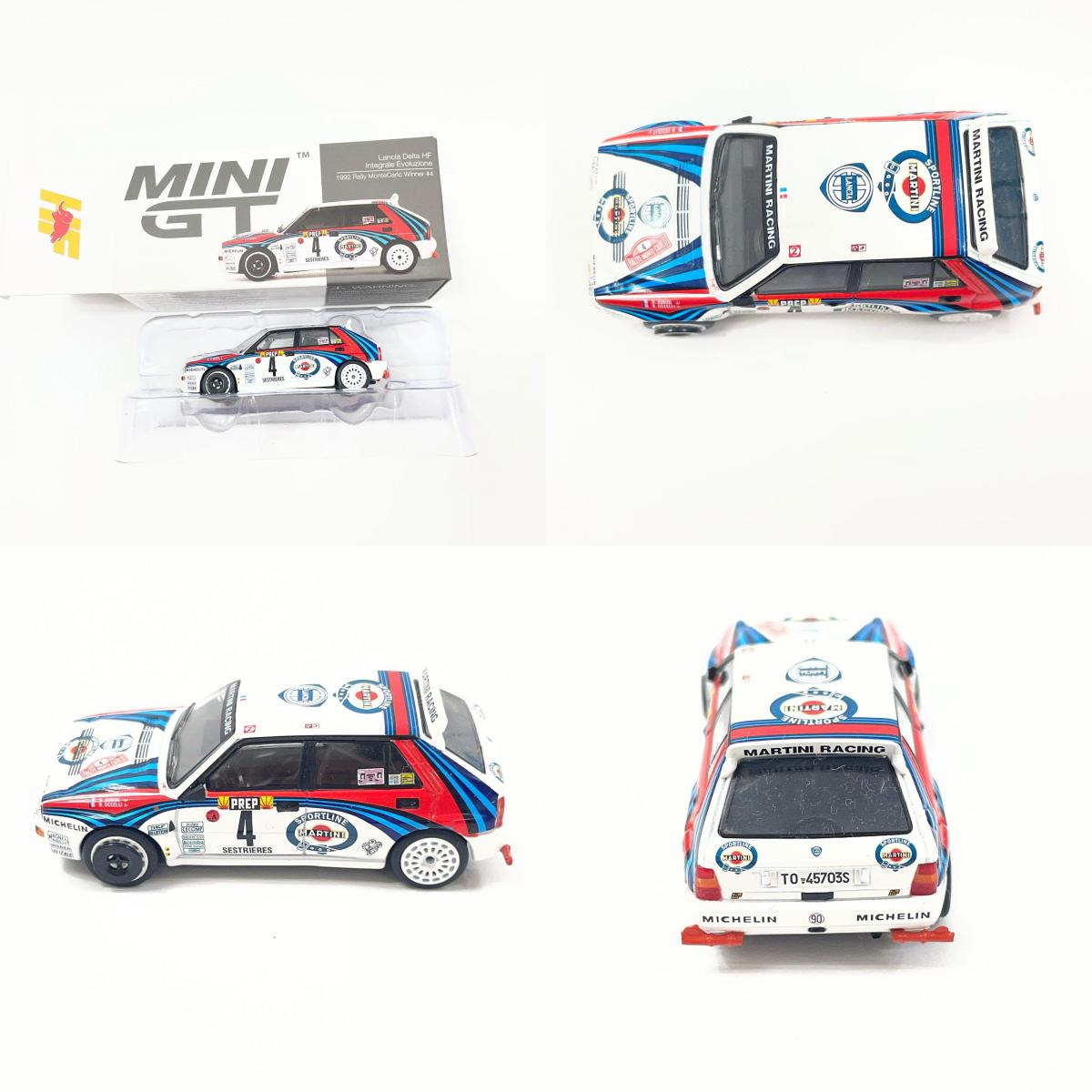 MINI GT MGTS0002 ランチア デルタ HF インテグラーレ エボルツィオーネモンテカルロラリー 1992 マルティニレーシング(左ハンドル)4台セット 【MGTS0002】【尾張小牧店】