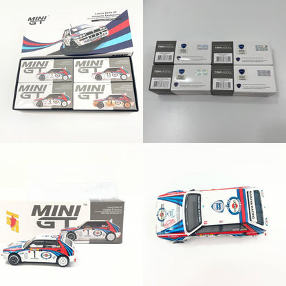 MINI GT MGTS0002 ランチア デルタ HF インテグラーレ エボルツィオーネモンテカルロラリー 1992 マルティニレーシング(左ハンドル)4台セット 【MGTS0002】【尾張小牧店】