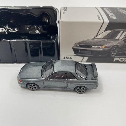 POP RACE 1/64 GT-R R32 GUN GREY METALLIC【尾張小牧店】