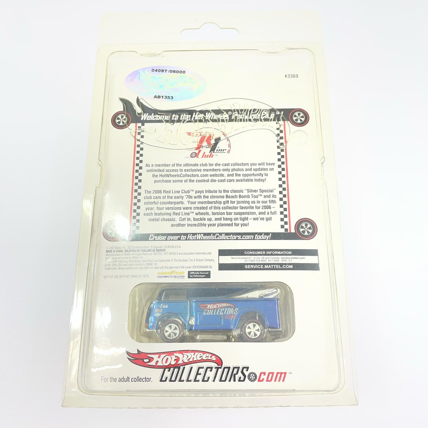 ホットウィール RLC ビーチボム トゥーブルー レッドライン 2006 Vw バス【尾張小牧店】