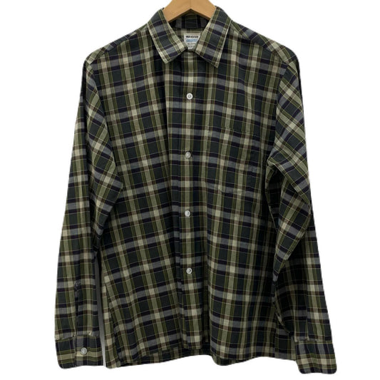 【中古】VINTAGE | ビンテージ ヴァン 60s　ヒューセン　オープンカラーシャツ　チェック柄長袖シャツ グリーン【尾張小牧店】
