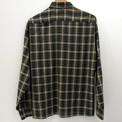 【中古】VINTAGE | ビンテージ ヴァン 60s　ヒューセン　オープンカラーシャツ　チェック柄長袖シャツ グリーン【尾張小牧店】