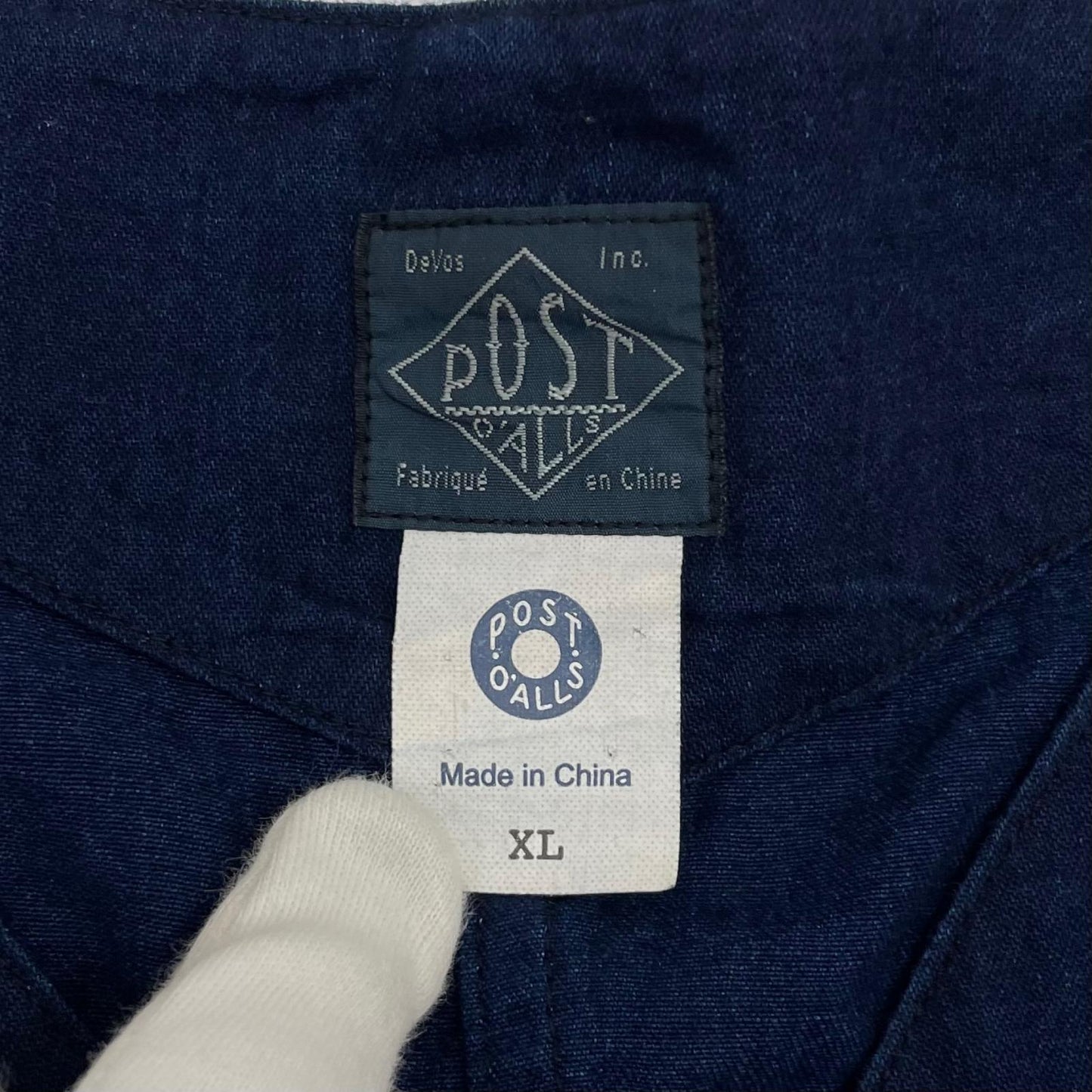 【中古】POST O'ALLS | ポストオーバーオールズ チャイナジャケット カバーオール ネイビー サイズ：XL【尾張小牧店】