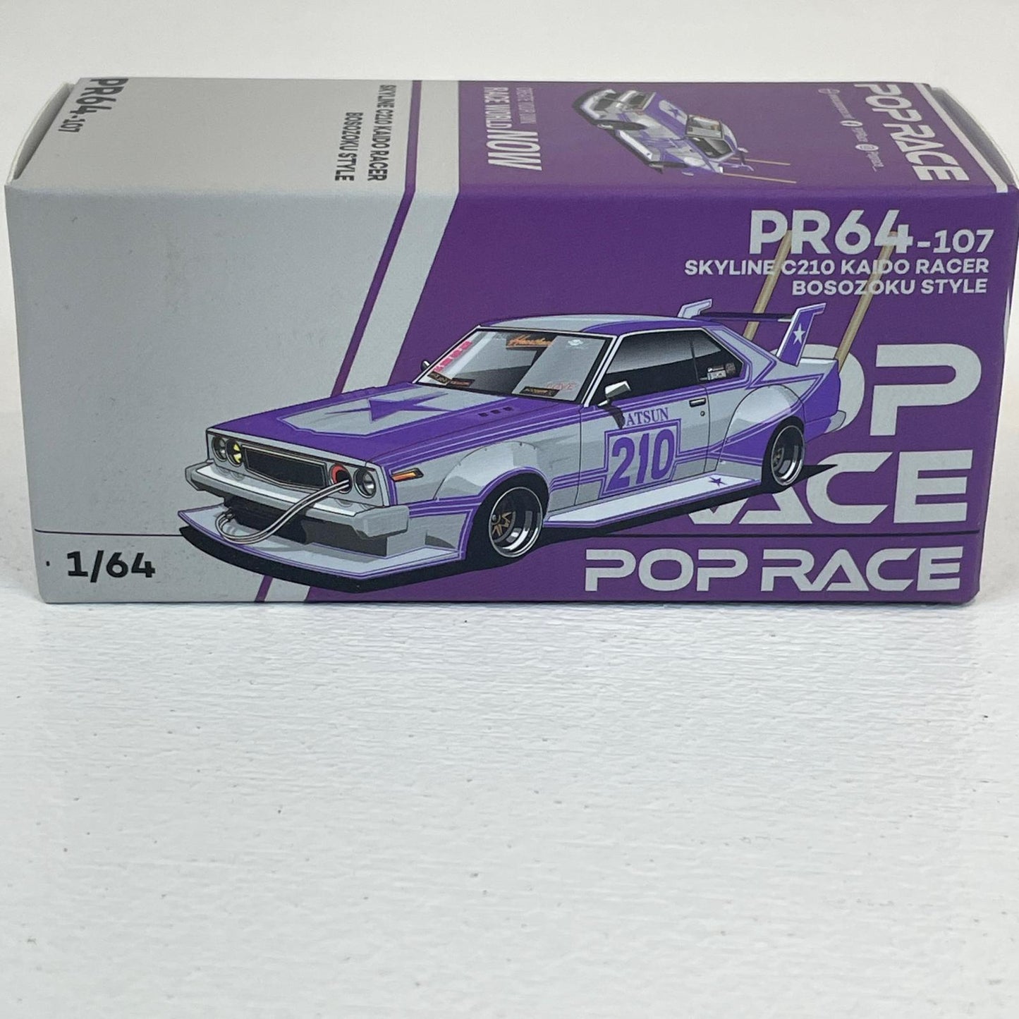 POP RACE SKYLINE C210 KAIDO RACER (BOSOZOKU STYLE) PURPLE CHROME/SILVER (ミニカー)【尾張小牧店】