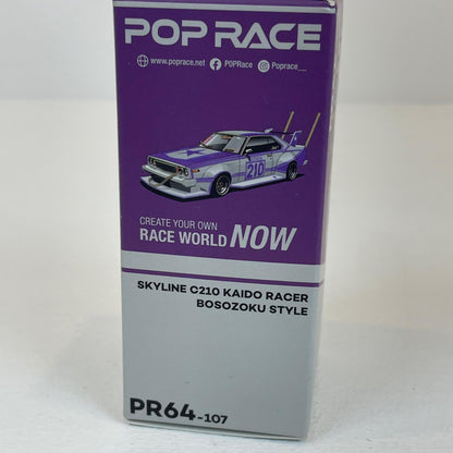 POP RACE SKYLINE C210 KAIDO RACER (BOSOZOKU STYLE) PURPLE CHROME/SILVER【尾張小牧店】