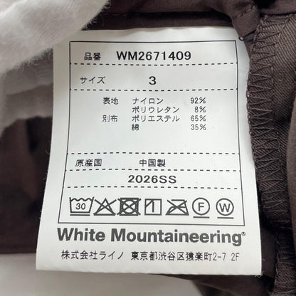 【中古】WHITE MOUNTAINEERING | ホワイトマウンテニアリング Dickies WIDE SHORT PANTS ショートパンツ WM2671409 ブラウン サイズ：3【尾張小牧店】