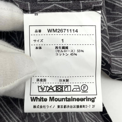 【中古】WHITE MOUNTAINEERING | ホワイトマウンテニアリング BANDANA PATTERN OPEN COLLAR SHIRT 半袖シャツ WM2671114 ブラック サイズ：1【尾張小牧店】