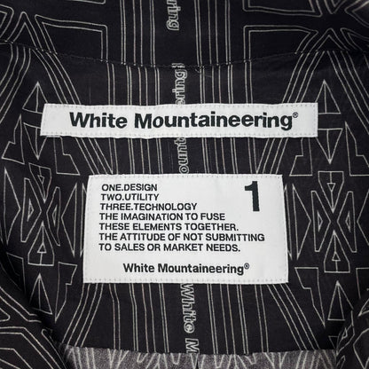 【中古】WHITE MOUNTAINEERING | ホワイトマウンテニアリング BANDANA PATTERN OPEN COLLAR SHIRT 半袖シャツ WM2671114 ブラック サイズ：1【尾張小牧店】