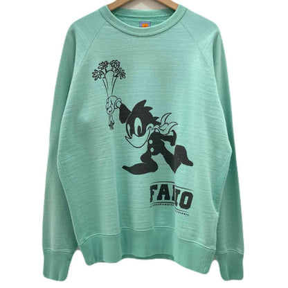 【中古】FAF/Fake As Flowers | エフエーエフ/フェイクアズフラワーズ Fabio Crewneck Sweat 長袖スウェット 4121216 ミントグリーン サイズ：3【尾張小牧店】