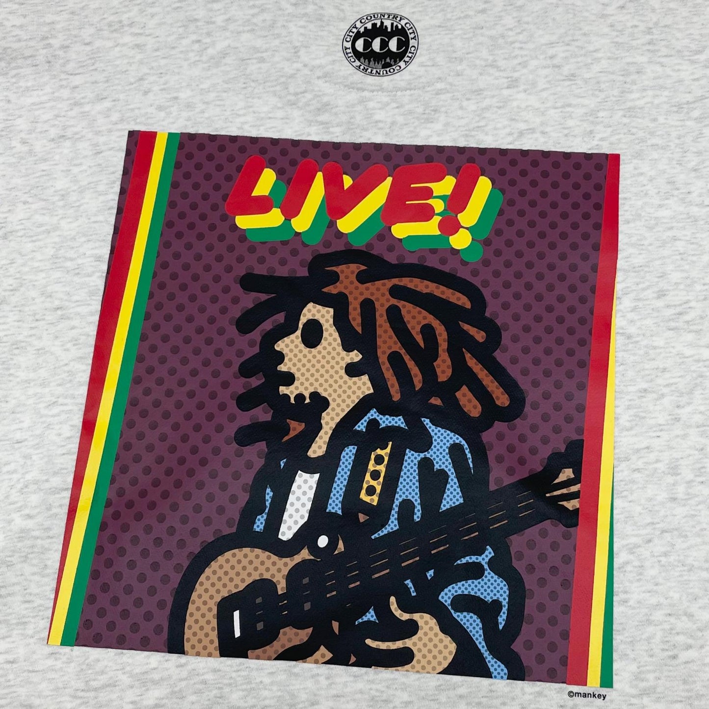 【中古】CITY COUNTRY CITY | シティーカントリーシティー　26SS BOB MARLEY SWEAT SHIRT 長袖スウェット CCC-261C004 グレー サイズ：M【尾張小牧店】
