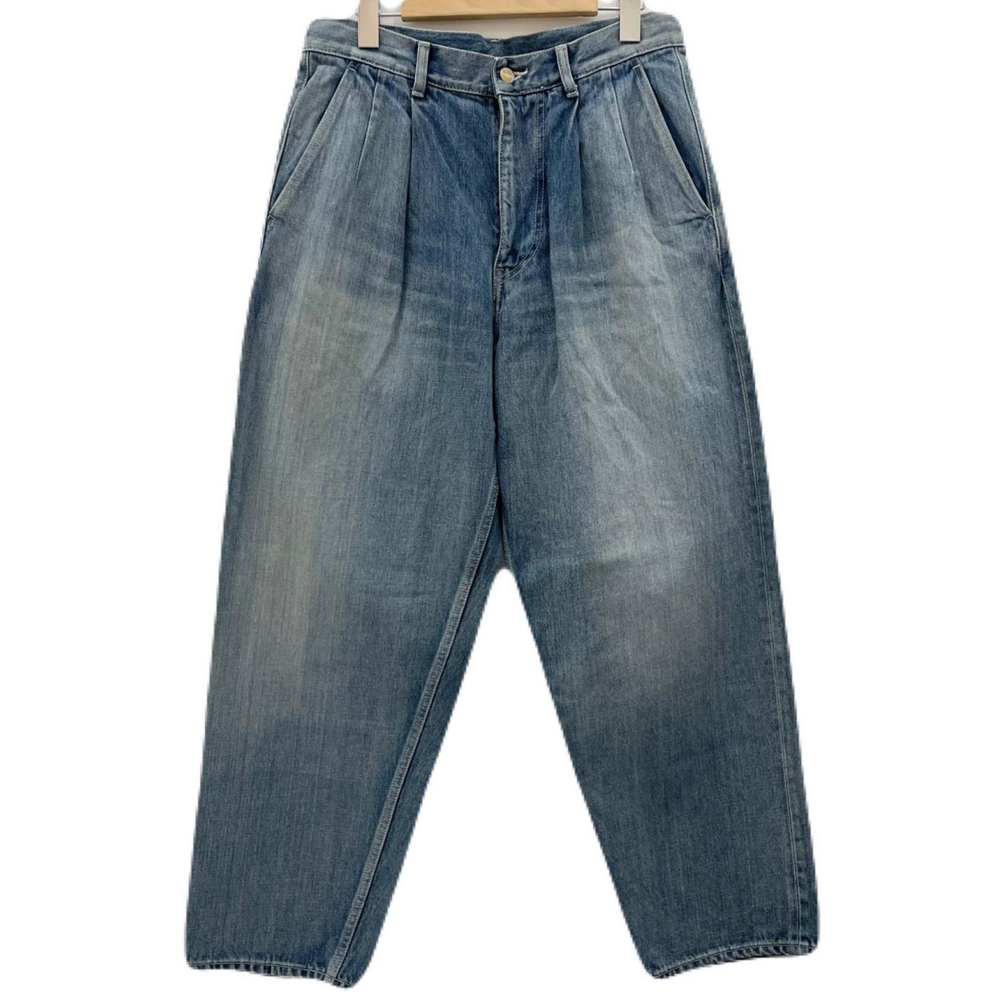 【中古】Graphpaper | グラフペーパー Selvage Denim Two Tuck Tapered Pants デニムパンツ GU261-40060LB ブルー サイズ：1【尾張小牧店】