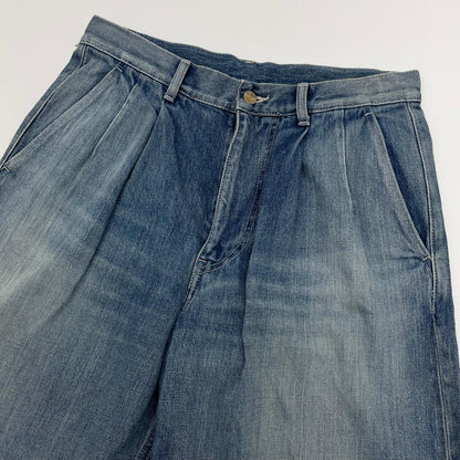 【中古】Graphpaper | グラフペーパー Selvage Denim Two Tuck Tapered Pants デニムパンツ GU261-40060LB ブルー サイズ：1【尾張小牧店】