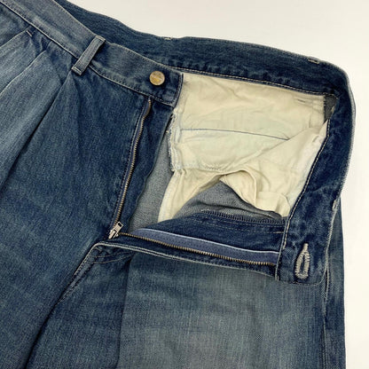 【中古】Graphpaper | グラフペーパー Selvage Denim Two Tuck Tapered Pants デニムパンツ GU261-40060LB ブルー サイズ：1【尾張小牧店】