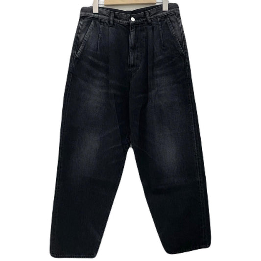 【中古】Graphpaper | グラフペーパー Selvage Denim Two Tuck Tapered Pants デニムパンツ GU261-40060DB ブラック サイズ：1【尾張小牧店】