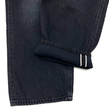 【中古】Graphpaper | グラフペーパー Selvage Denim Two Tuck Tapered Pants デニムパンツ GU261-40060DB ブラック サイズ：1【尾張小牧店】