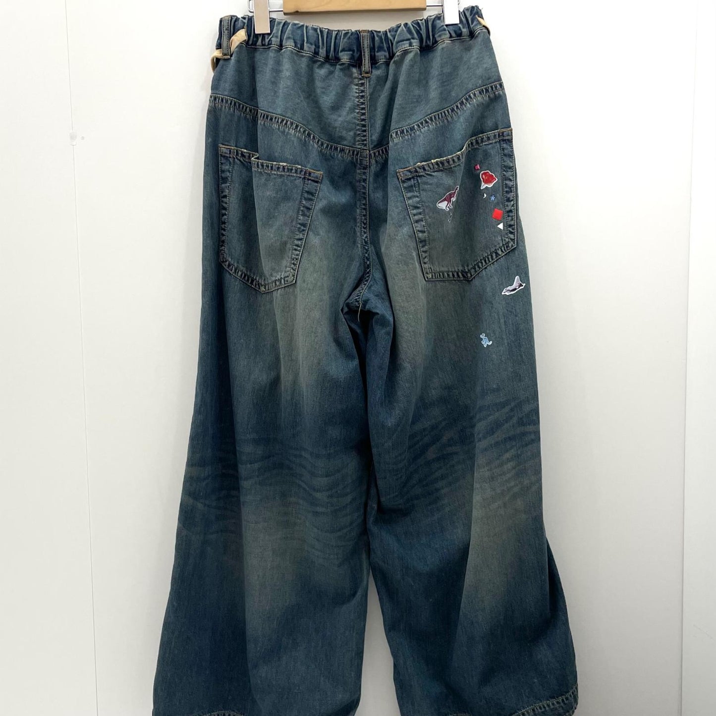 【中古】MIHARA YASUHIRO | ミハラヤスヒロ Kids Sticker Printed Wide Denim Pants デニムパンツ K16PT342-0 ブルー サイズ：36【尾張小牧店】