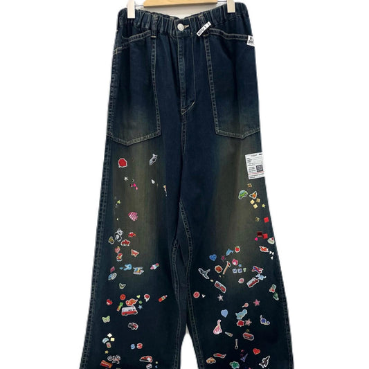 【中古】MIHARA YASUHIRO | ミハラヤスヒロ Kids Sticker Printed Baker Denim Pants デニムパンツ J16PT124-0 ブルー サイズ：46【尾張小牧店】