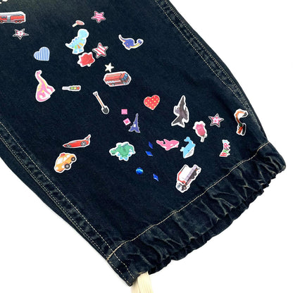 【中古】MIHARA YASUHIRO | ミハラヤスヒロ Kids Sticker Printed Baker Denim Pants デニムパンツ J16PT124-0 ブルー サイズ：46【尾張小牧店】