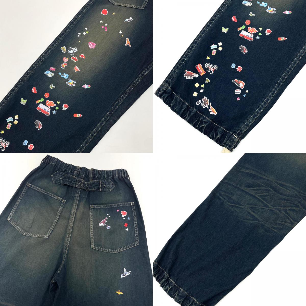 【中古】MIHARA YASUHIRO | ミハラヤスヒロ Kids Sticker Printed Baker Denim Pants デニムパンツ J16PT124-0 ブルー サイズ：46【尾張小牧店】