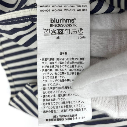 【中古】blurhms | ブラームス Stripe Military Shirt 長袖シャツ BHS26S024STR ネイビー×ホワイト サイズ：2【尾張小牧店】