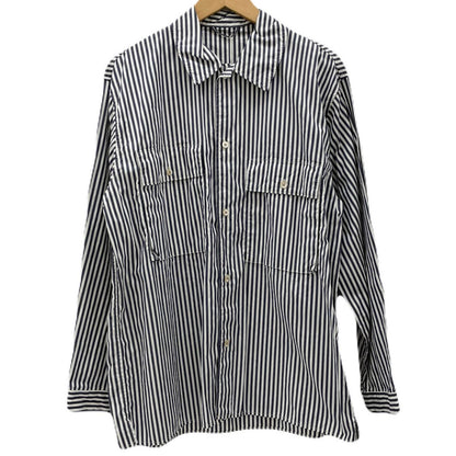 【中古】blurhms | ブラームス Stripe Military Shirt 長袖シャツ BHS26S024STR ネイビー×ホワイト サイズ：3【尾張小牧店】