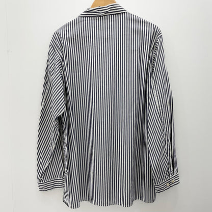 【中古】blurhms | ブラームス Stripe Military Shirt 長袖シャツ BHS26S024STR ネイビー×ホワイト サイズ：3【尾張小牧店】