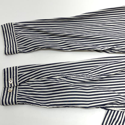 【中古】blurhms | ブラームス Stripe Military Shirt 長袖シャツ BHS26S024STR ネイビー×ホワイト サイズ：3【尾張小牧店】