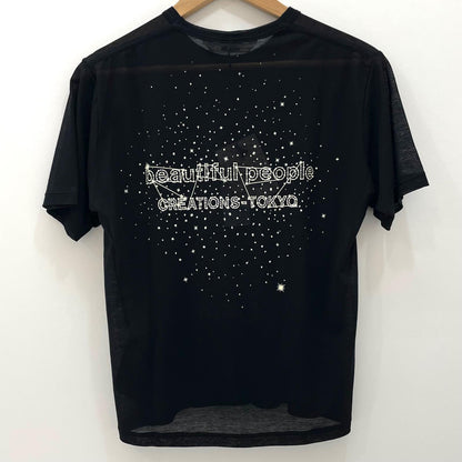 【中古】beautiful people | ビューティフルピープル　26SS MY MELODY&KUROMI 80/1 ELS jersey T シースルー半袖Ｔシャツ 1616310002 ブラック サイズ：36【尾張小牧店】