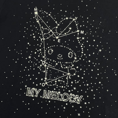 【中古】beautiful people | ビューティフルピープル　26SS MY MELODY&KUROMI 80/1 ELS jersey T シースルー半袖Ｔシャツ 1616310002 ブラック サイズ：36【尾張小牧店】