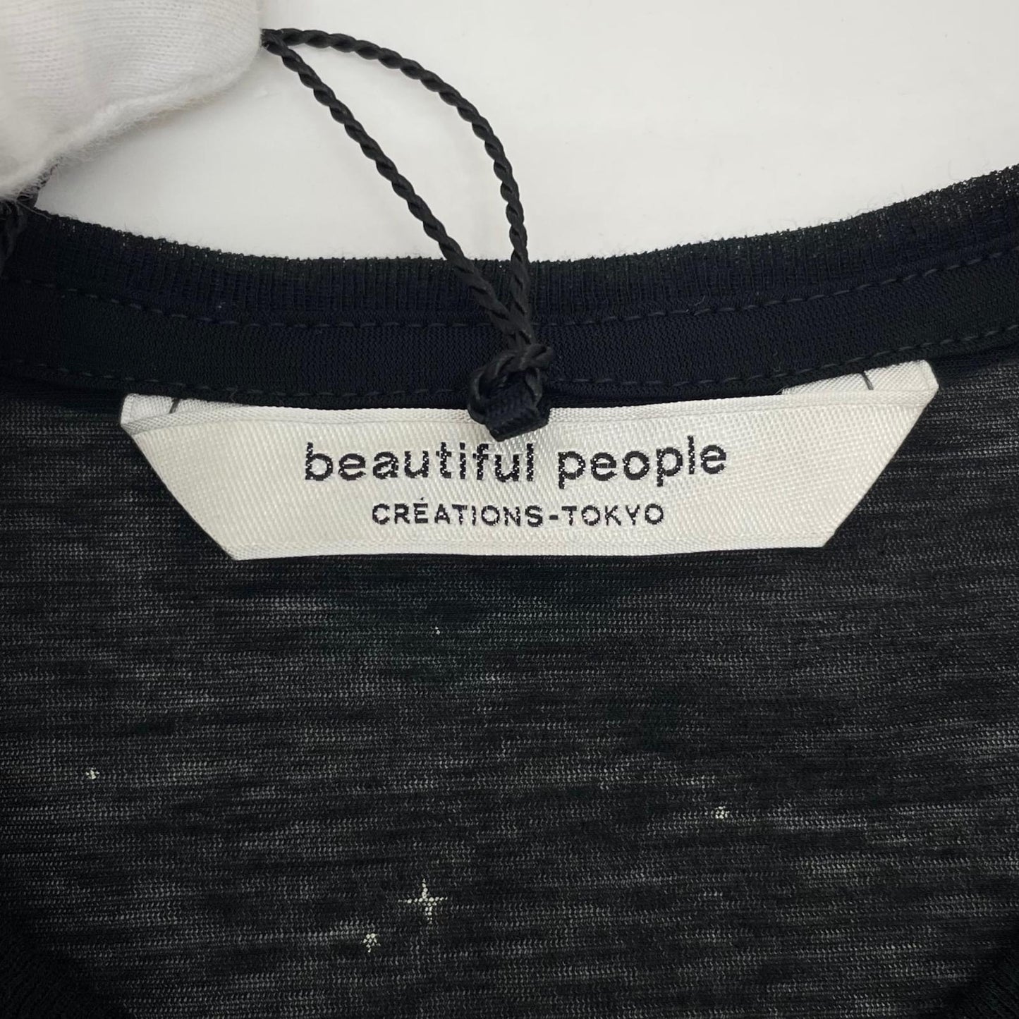 【中古】beautiful people | ビューティフルピープル　26SS MY MELODY&KUROMI 80/1 ELS jersey T シースルー半袖Ｔシャツ 1616310002 ブラック サイズ：36【尾張小牧店】