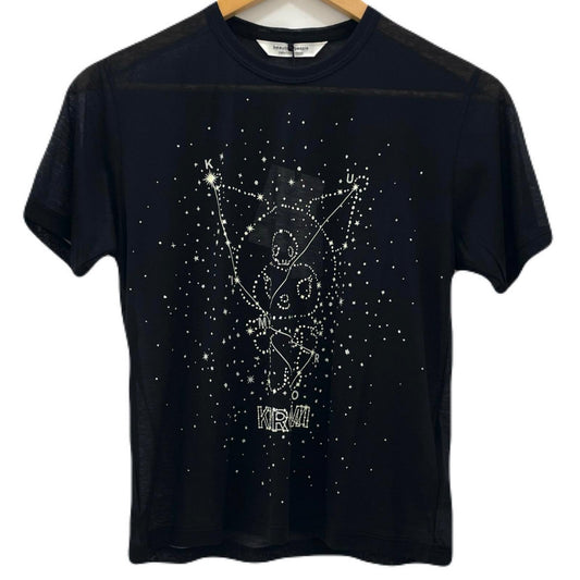 【中古】beautiful people | ビューティフルピープル　26SS MY MELODY&KUROMI 80/1 ELS jersey T シースルー半袖Ｔシャツ 1616310002 ブラック サイズ：36【尾張小牧店】