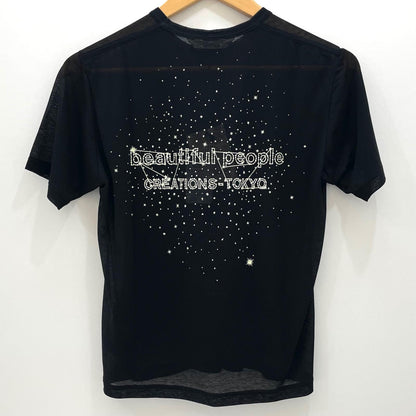 【中古】beautiful people | ビューティフルピープル　26SS MY MELODY&KUROMI 80/1 ELS jersey T シースルー半袖Ｔシャツ 1616310002 ブラック サイズ：36【尾張小牧店】