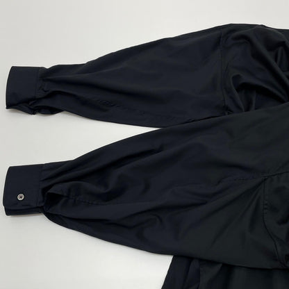【中古】Graphpaper | グラフペーパー　26SS Silicon Poplin Deep Slit Regular Collar Shirt 長袖シャツ GL261-50183 ブラック【尾張小牧店】