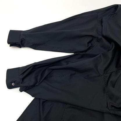 【中古】Graphpaper | グラフペーパー　26SS Silicon Poplin Deep Slit Band Collar Shirt 長袖シャツ GL261-50184 ブラック【尾張小牧店】