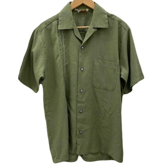 【中古】VINTAGE | ビンテージ 50s-60s　オープンカラーシャツ　半袖シャツ グリーン【尾張小牧店】