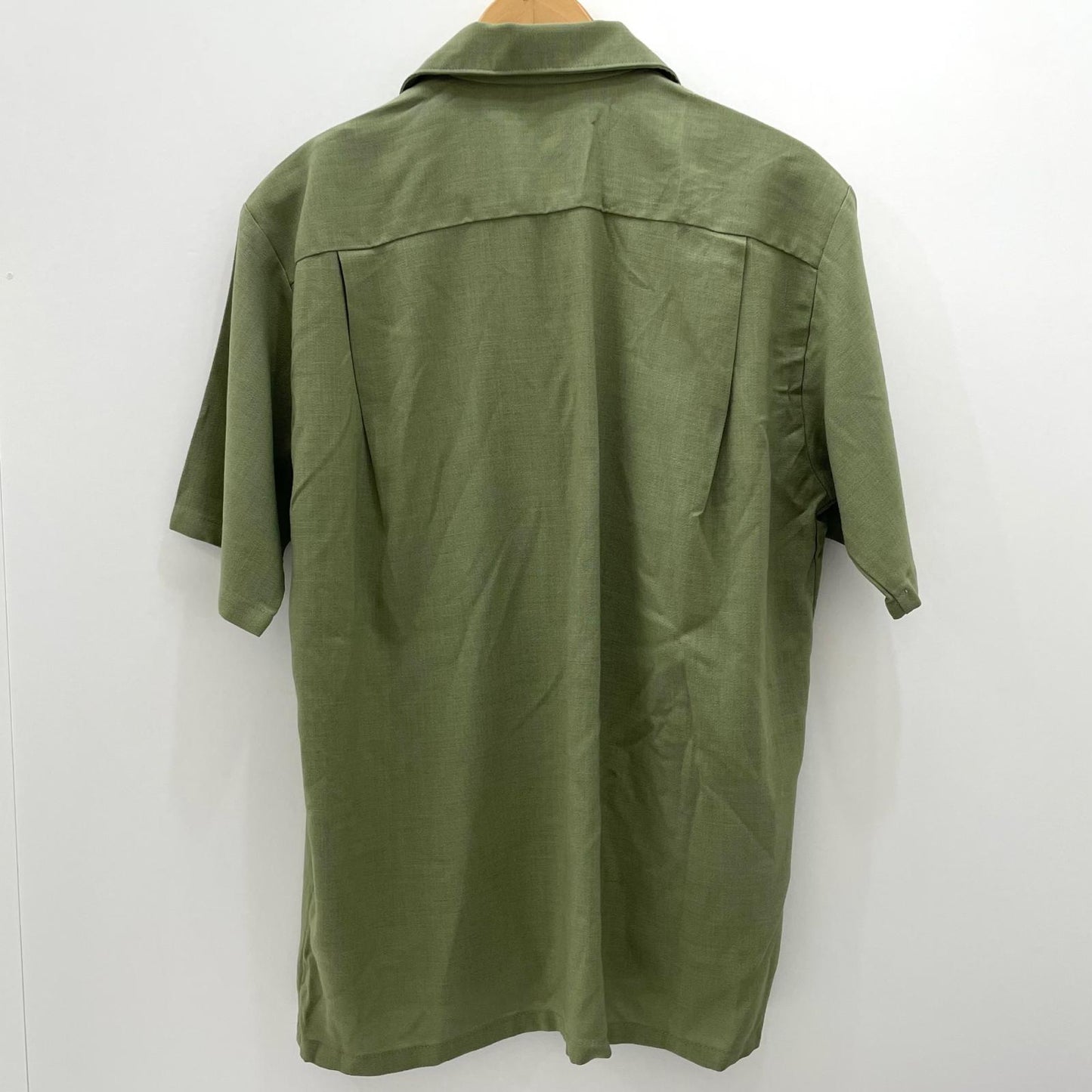 【中古】VINTAGE | ビンテージ 50s-60s　オープンカラーシャツ　半袖シャツ グリーン【尾張小牧店】
