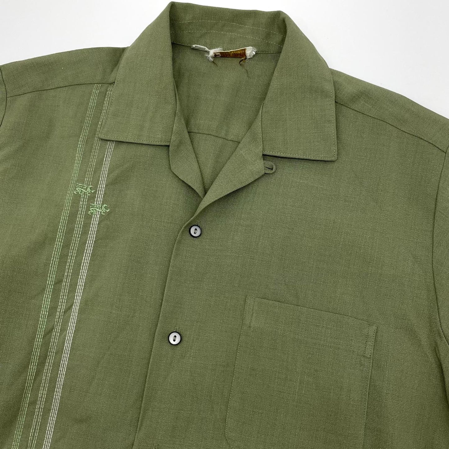 【中古】VINTAGE | ビンテージ 50s-60s　オープンカラーシャツ　半袖シャツ グリーン【尾張小牧店】